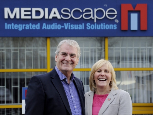 Mediascape owners outside the office