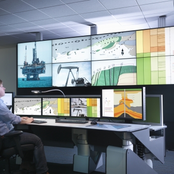 Control room system with multiple screens