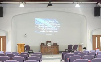 Digital projector in a church