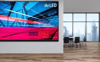 LED screen installed on a wall